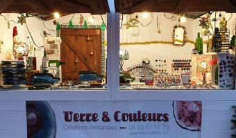 Verre et Couleurs sur la marché de Noël de Villeneuve sur lot du 05 au 27 décembre 2020.