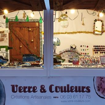 Verre et Couleurs sur la marché de Noël de Villeneuve sur lot du 05 au 27 décembre 2020.