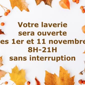 Ouverture de votre laverie les jours fériés