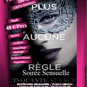 SOIREE SENSUELLE 7 JUILLET DE 19H A 1H