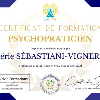 Certifiée psychopraticienne